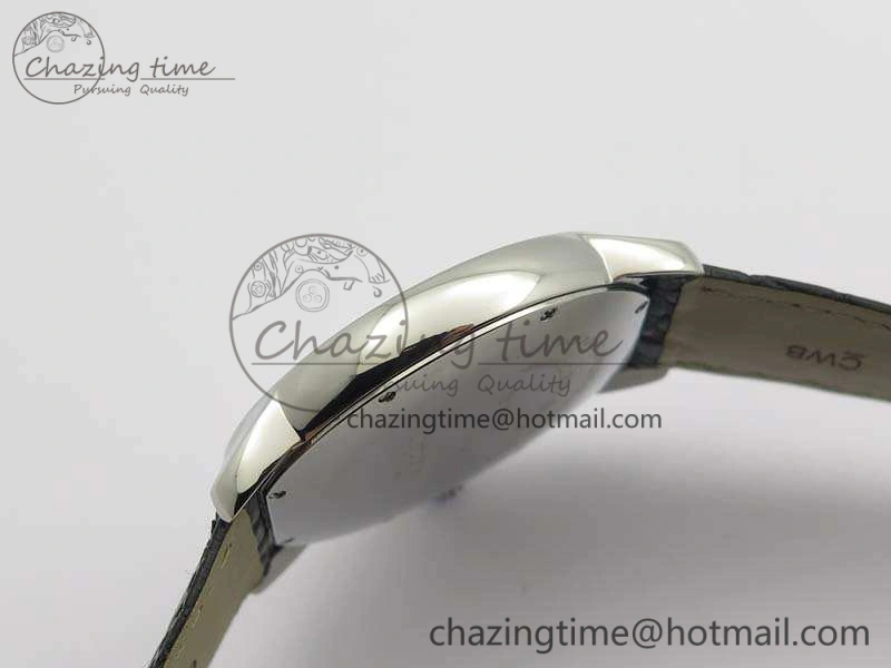 Ronde Solo de Cartier 42mm ZF 1:1 Best Edition White Dial On Black Leather Strap MIYOTA Attractive 6274