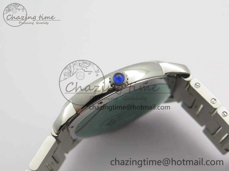 Compact Ronde Solo de Cartier 42mm ZF 1:1 Best Edition White Dial On SS Bracelet MIYOTA 6273