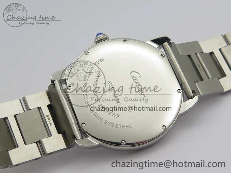 Compact Ronde Solo de Cartier 42mm ZF 1:1 Best Edition White Dial On SS Bracelet MIYOTA 6273