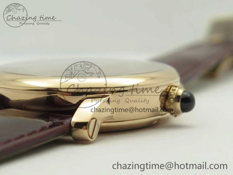 Rotonde Flying Tourbillon RG BLF Best Edition White Dial on Brown Leather Strap V WellDesigned 6169
