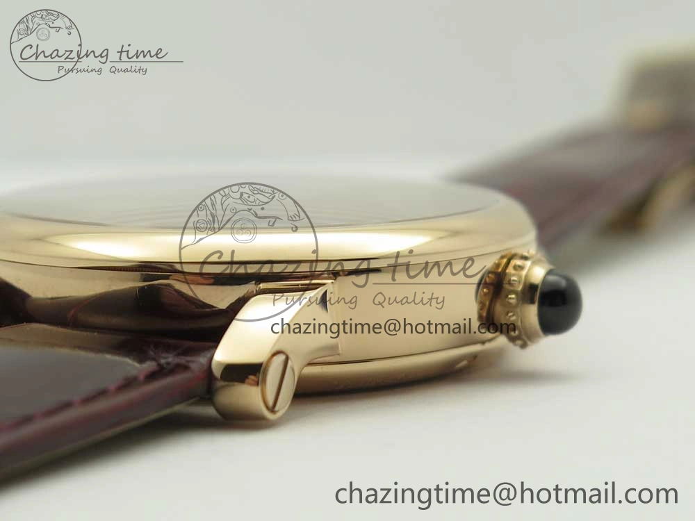 Rotonde Flying Tourbillon RG BLF Best Edition White Dial on Brown Leather Strap V WellDesigned 6169