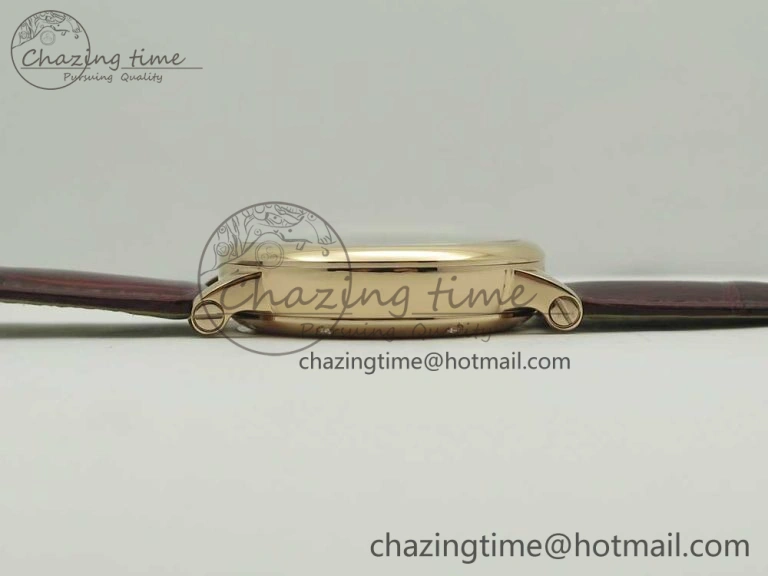 Rotonde Flying Tourbillon RG BLF Best Edition White Dial on Brown Leather Strap V WellDesigned 6169