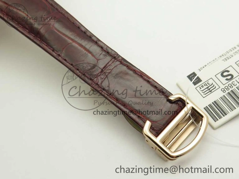 Rotonde Flying Tourbillon RG BLF Best Edition White Dial on Brown Leather Strap V WellDesigned 6169
