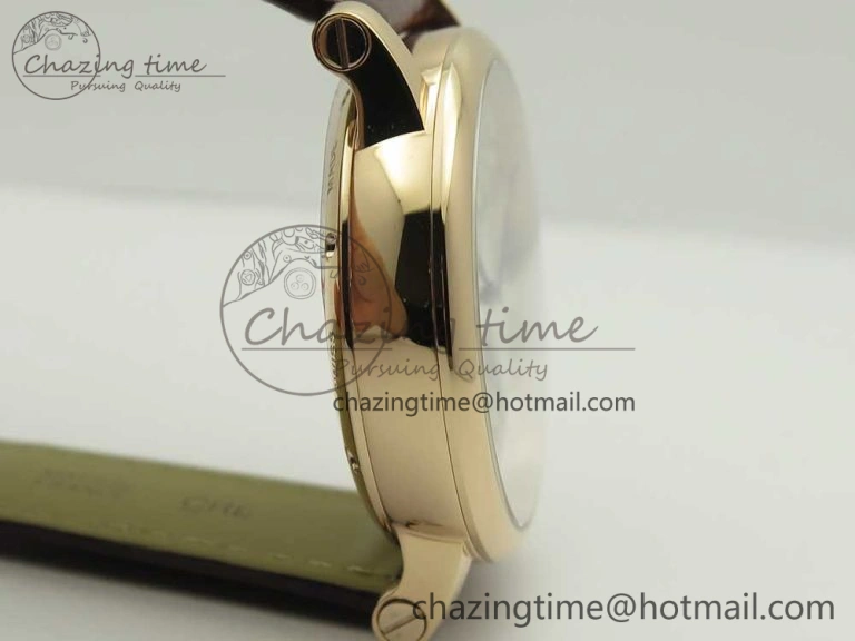 Rotonde Flying Tourbillon RG BLF Best Edition White Dial on Brown Leather Strap V WellDesigned 6169