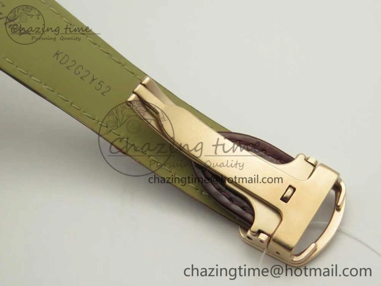Rotonde Flying Tourbillon RG BLF Best Edition White Dial on Brown Leather Strap V WellDesigned 6169