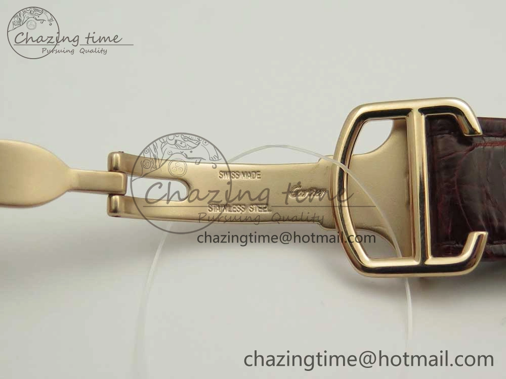 Rotonde Flying Tourbillon RG BLF Best Edition White Dial on Brown Leather Strap V WellDesigned 6169