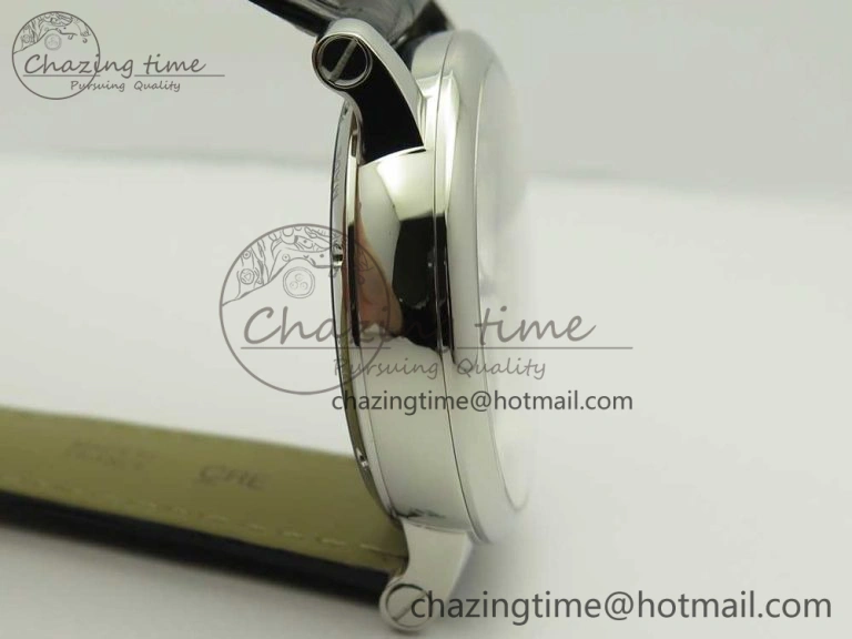 Rotonde Flying Tourbillon SS BLF Best Edition White Dial on Black Leather Strap V ZeroBulk 6166