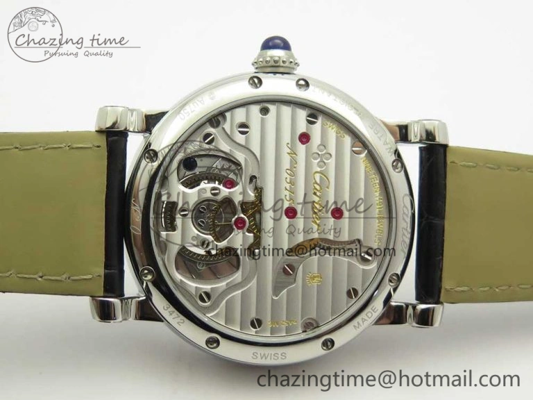 Rotonde Flying Tourbillon SS BLF Best Edition White Dial on Black Leather Strap V ZeroBulk 6166