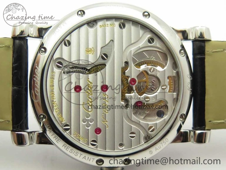 Rotonde Flying Tourbillon SS BLF Best Edition White Dial on Black Leather Strap V ZeroBulk 6166