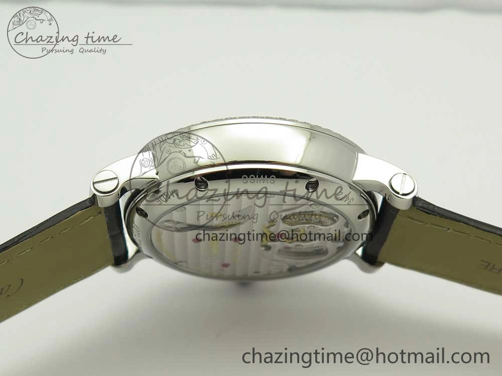 Rotonde Flying Tourbillon SS BLF Best Edition White Dial on Black Leather Strap V ZeroBulk 6166