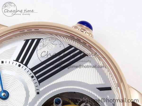 HighQuality Rotonde Tourbillon RG RMSF Best Edition White Dial on Brown Leather Strap 5979