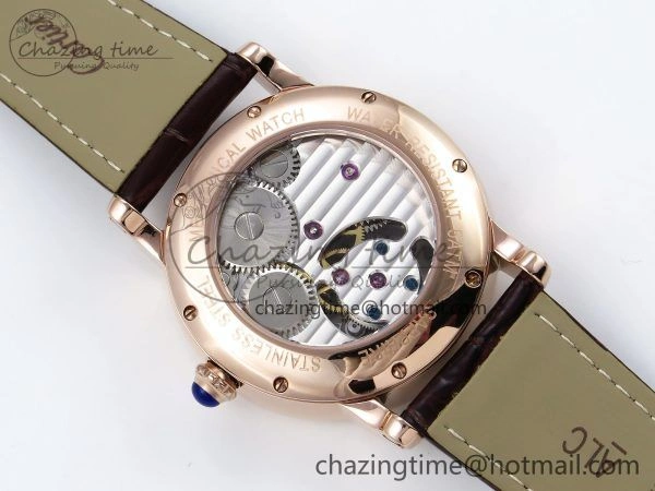 HighQuality Rotonde Tourbillon RG RMSF Best Edition White Dial on Brown Leather Strap 5979