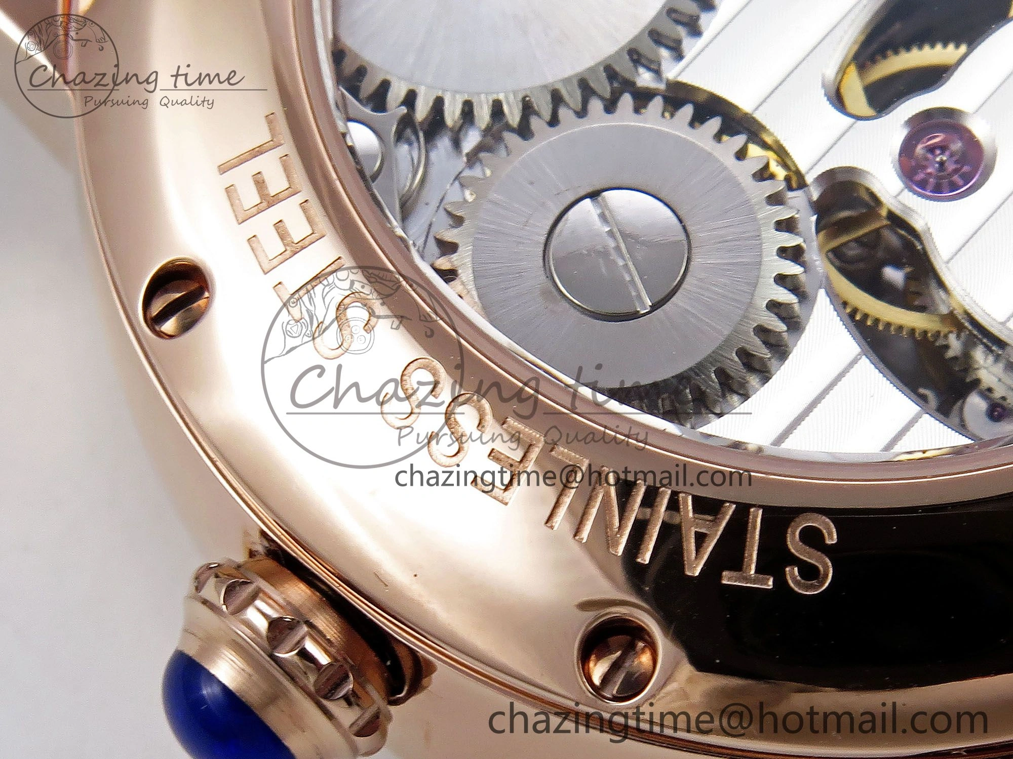 HighQuality Rotonde Tourbillon RG RMSF Best Edition White Dial on Brown Leather Strap 5979