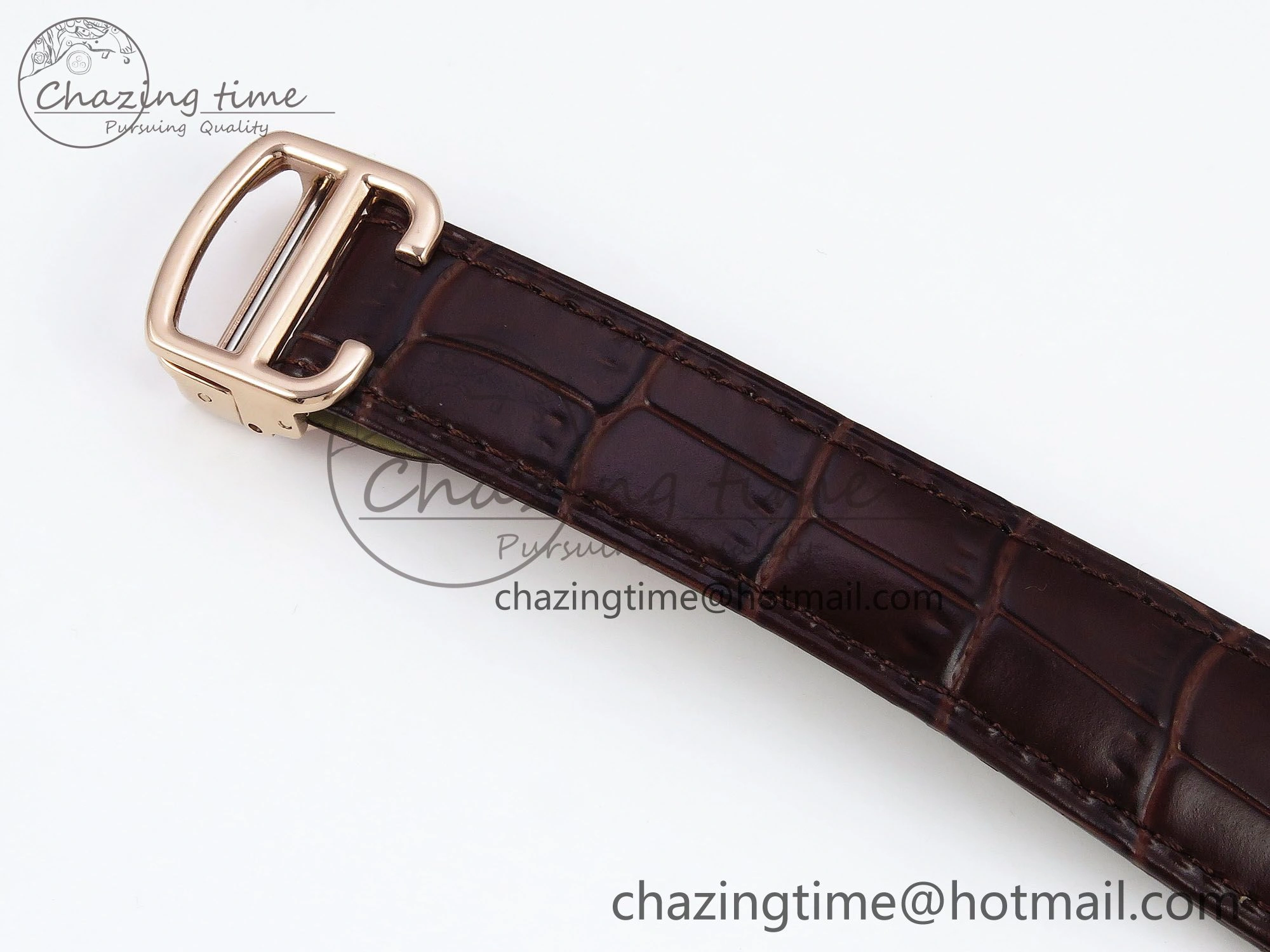 HighQuality Rotonde Tourbillon RG RMSF Best Edition White Dial on Brown Leather Strap 5979