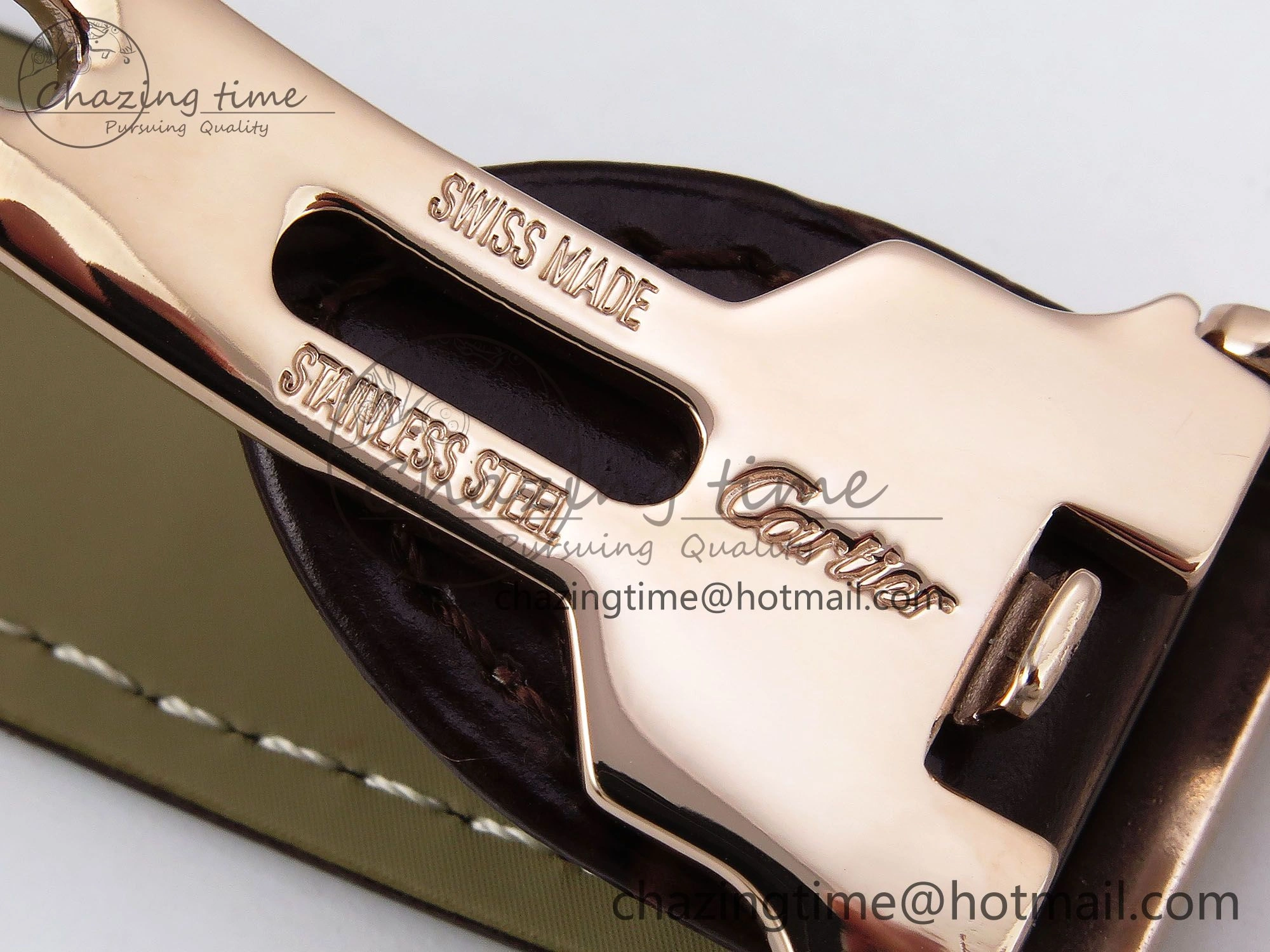 HighQuality Rotonde Tourbillon RG RMSF Best Edition White Dial on Brown Leather Strap 5979