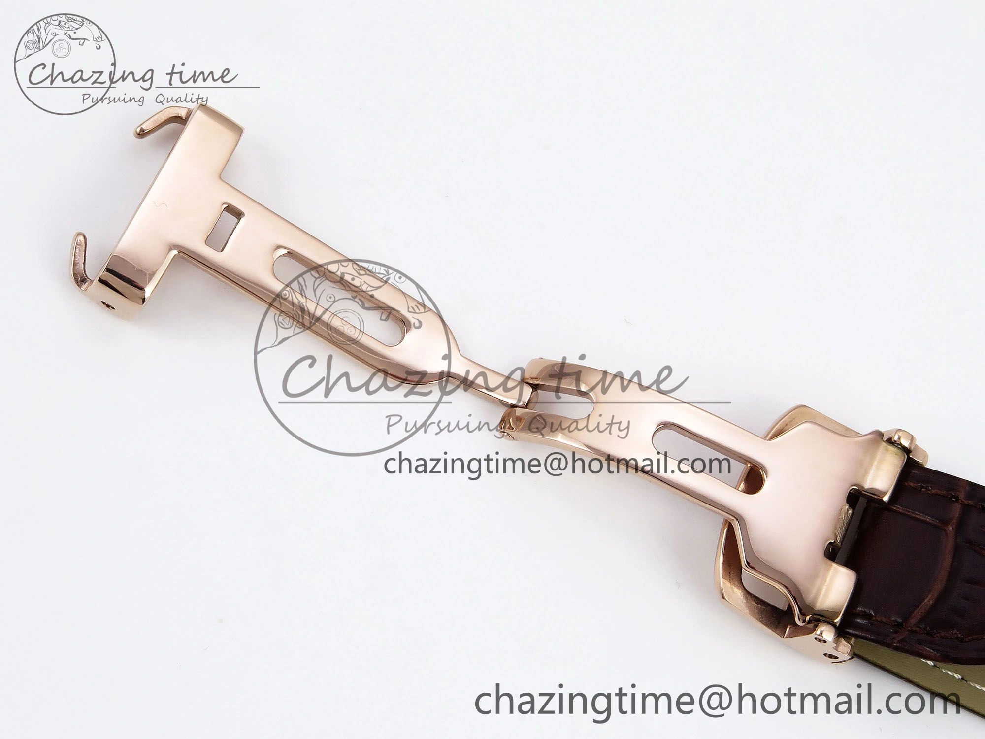 HighQuality Rotonde Tourbillon RG RMSF Best Edition White Dial on Brown Leather Strap 5979