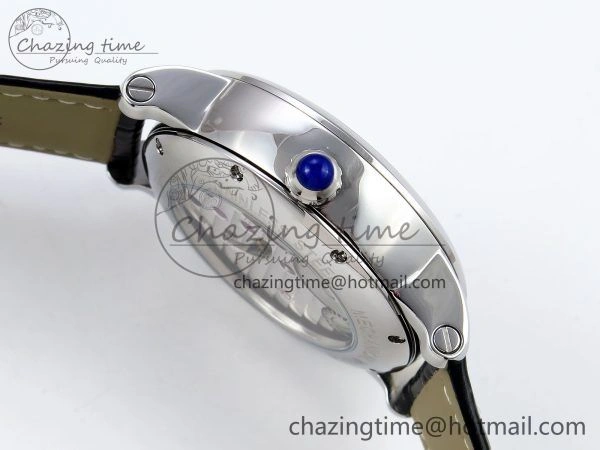 Lightweight Rotonde Tourbillon SS RMSF Best Edition Blue Textured Dial on Black Leather Strap 5980
