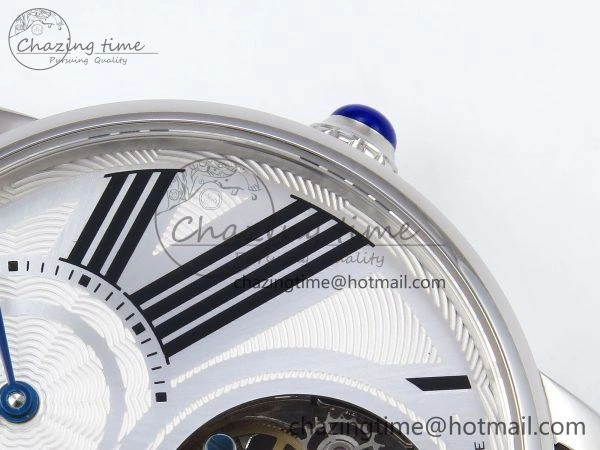 Sleek Rotonde Tourbillon SS RMSF Best Edition White Dial on Black Leather Strap 5978