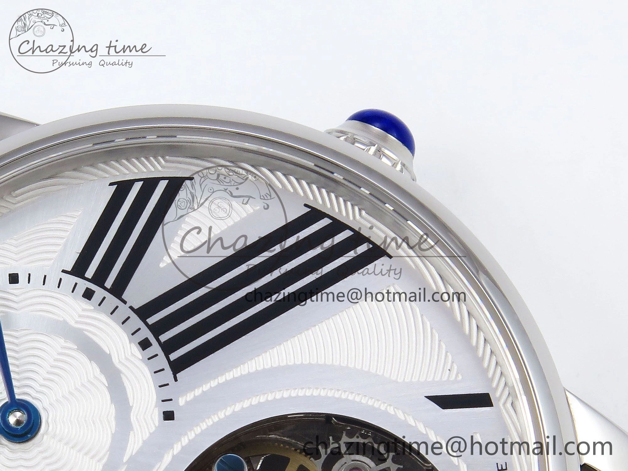 Sleek Rotonde Tourbillon SS RMSF Best Edition White Dial on Black Leather Strap 5978