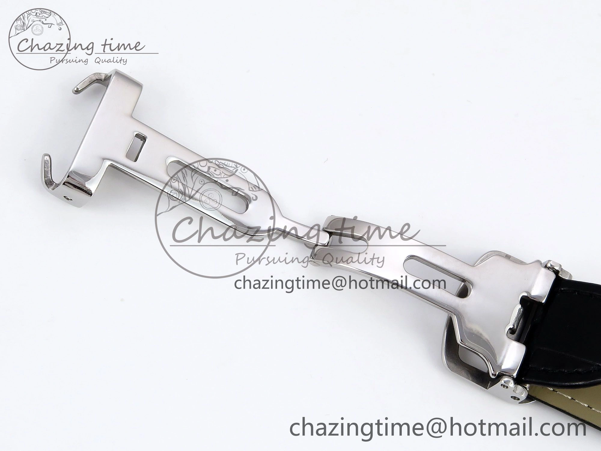 Sleek Rotonde Tourbillon SS RMSF Best Edition White Dial on Black Leather Strap 5978