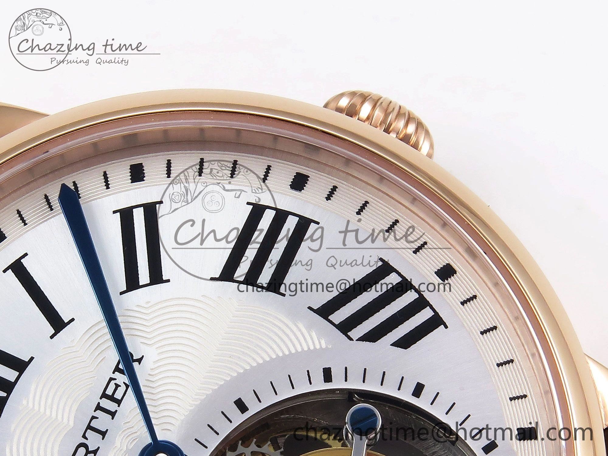 Rotonde de Cartier Flying Tourbillon RG RMS Best Edition Silver Dial on Brown Leather Strap Chic 5984