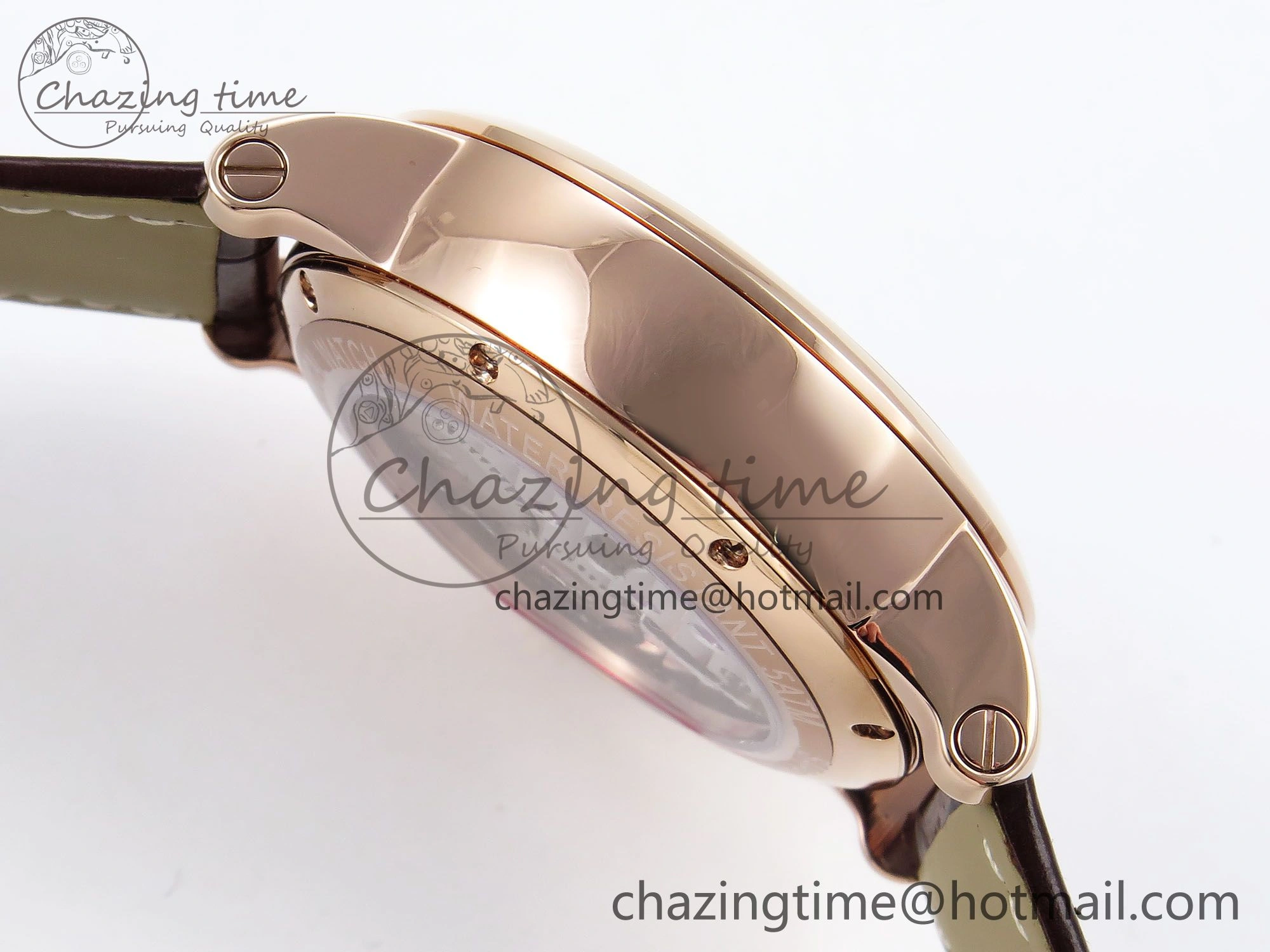 Rotonde de Cartier Flying Tourbillon RG RMS Best Edition White Numeral Dial on Brown Leather Strap DailyWear 5986