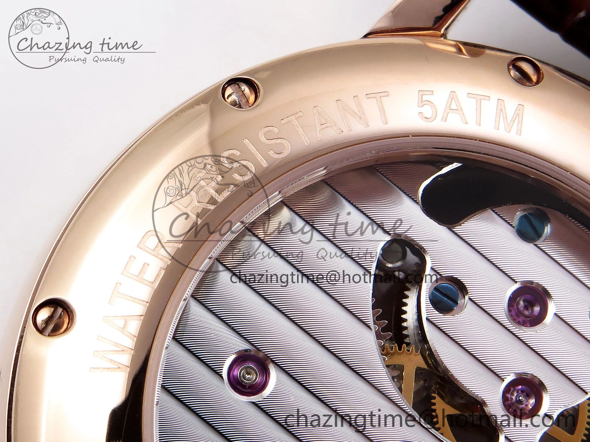 Rotonde de Cartier Flying Tourbillon RG RMS Best Edition White Numeral Dial on Brown Leather Strap DailyWear 5986