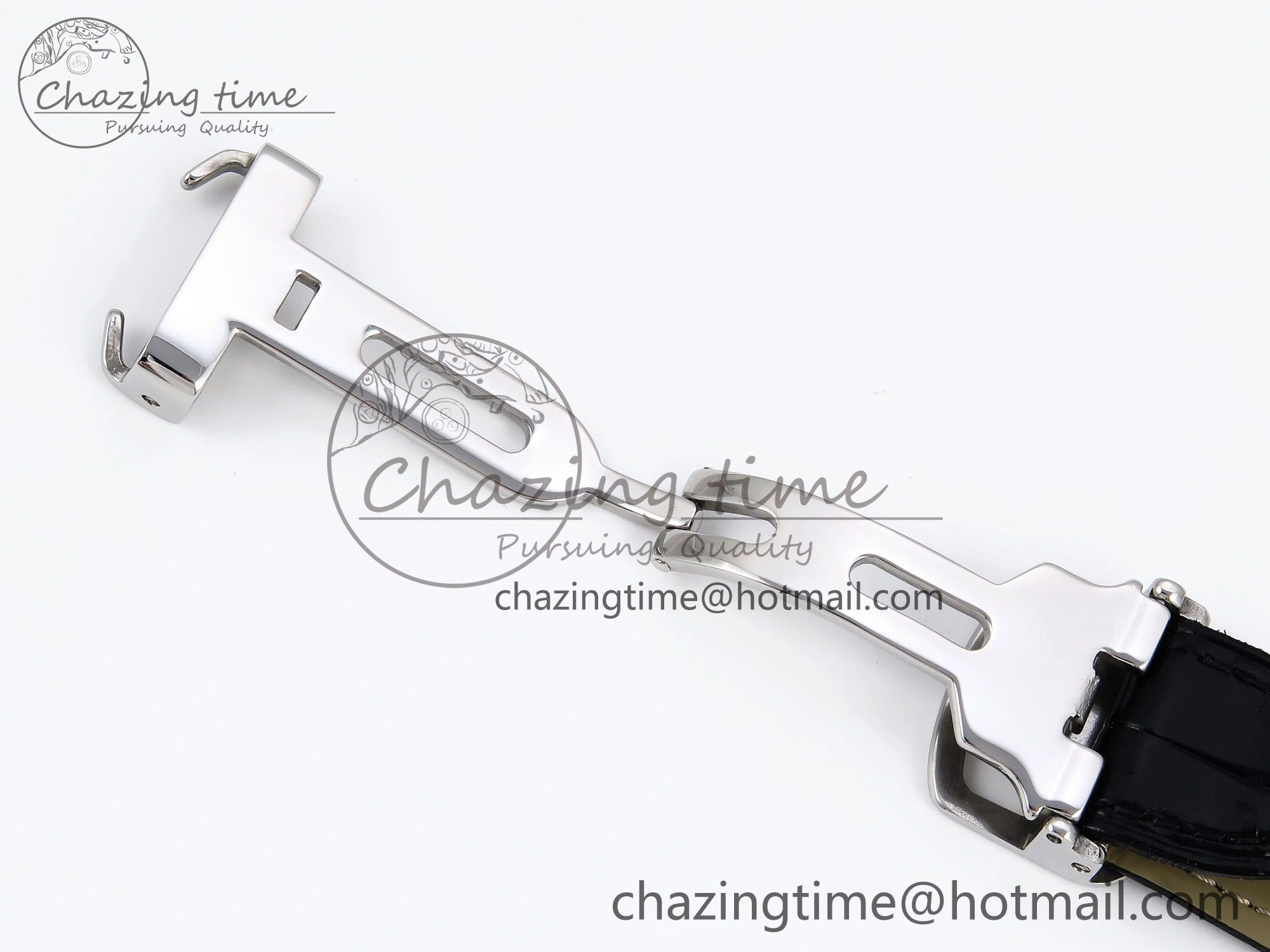 Rotonde de Cartier Flying Tourbillon SS RMS Best Edition Silver Dial on Black Leather Strap Reliable 5982