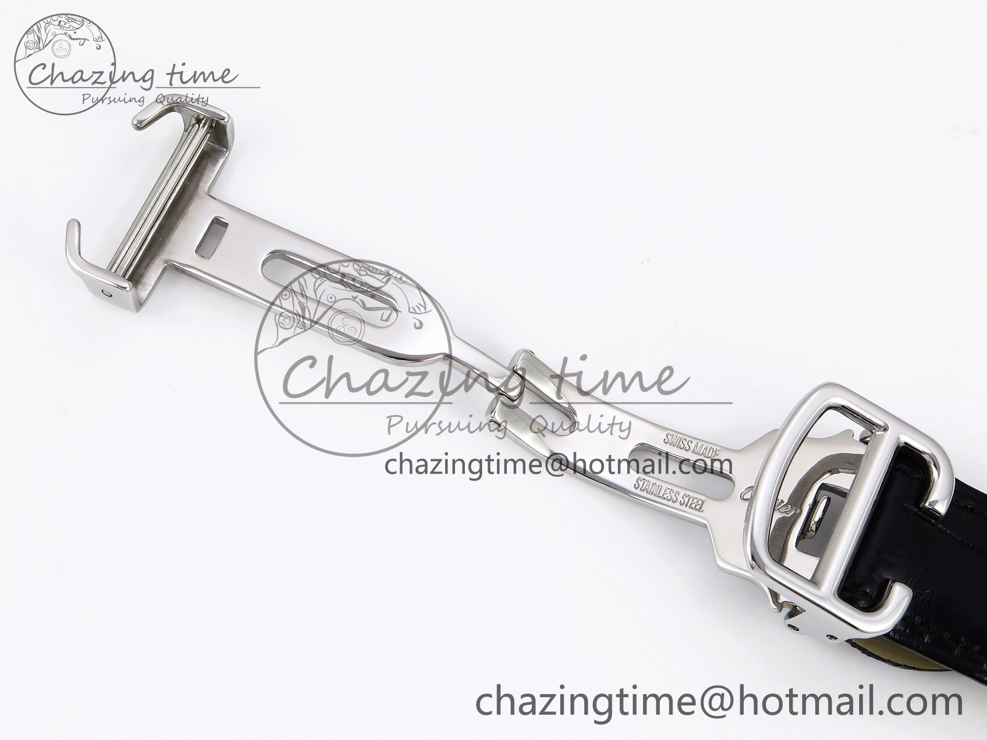 Rotonde de Cartier Flying Tourbillon SS RMS Best Edition White Numeral Dial on Black Leather Strap Vibrant 5983