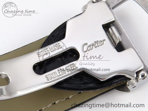 Rotonde de Cartier Flying Tourbillon SS RMS Best Edition White Numeral Dial on Black Leather Strap Vibrant 5983