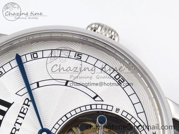 Rotonde de Cartier Flying Tourbillon SS RMS Best Edition White Numeral Dial on Black Leather Strap Vibrant 5983