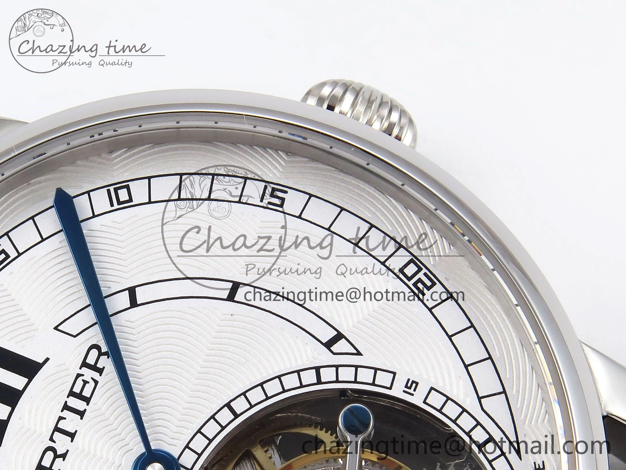 Rotonde de Cartier Flying Tourbillon SS RMS Best Edition White Numeral Dial on Black Leather Strap Vibrant 5983