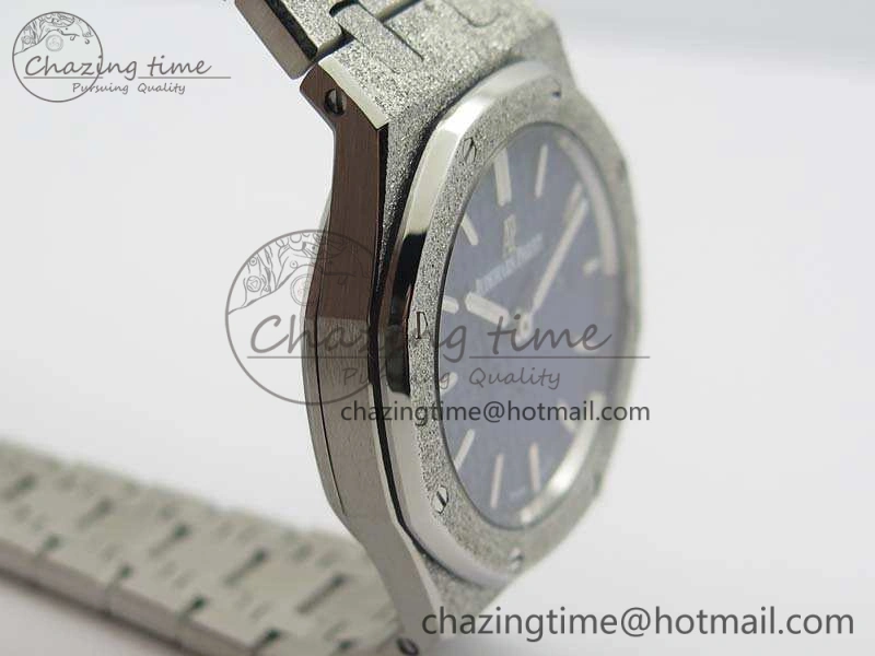 Royal Oak 15000 Frosted 33mm OM Best Edition Blue Dial On SS Bracelet Quartz Resilient 4967