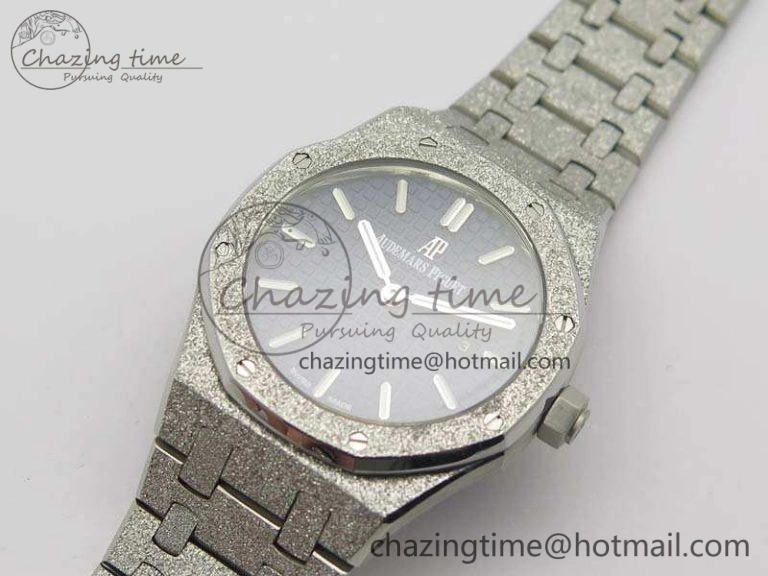 Royal Oak 15000 Frosted 33mm OM Best Edition Blue Dial On SS Bracelet Quartz Resilient 4967
