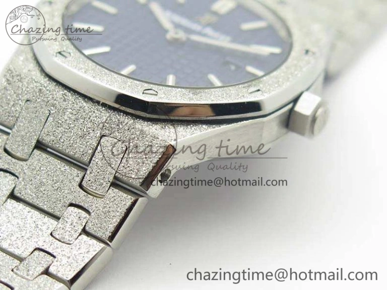 Royal Oak 15000 Frosted 33mm OM Best Edition Blue Dial On SS Bracelet Quartz Resilient 4967