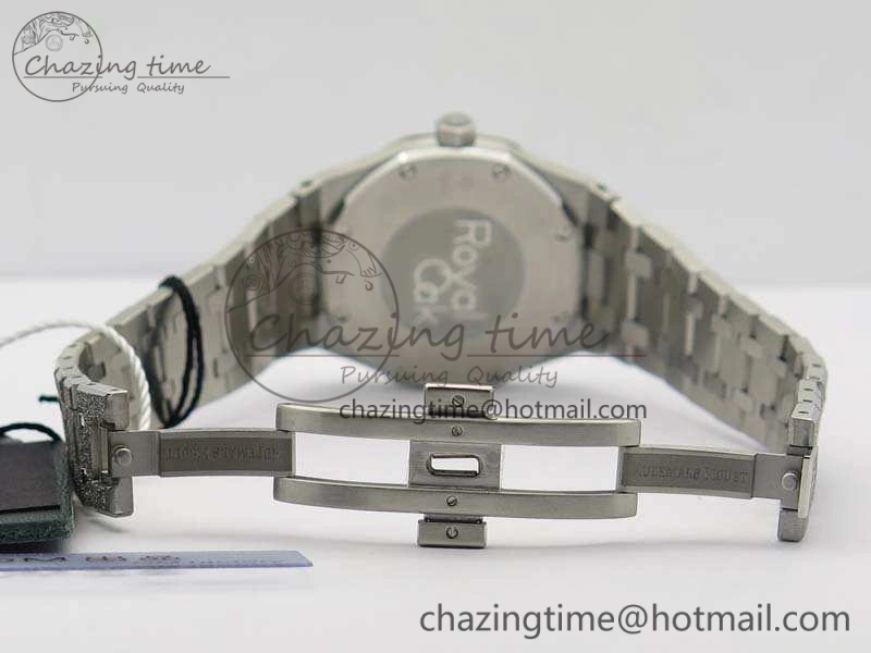 Royal Oak 15000 Frosted 33mm OM Best Edition Blue Dial On SS Bracelet Quartz Resilient 4967