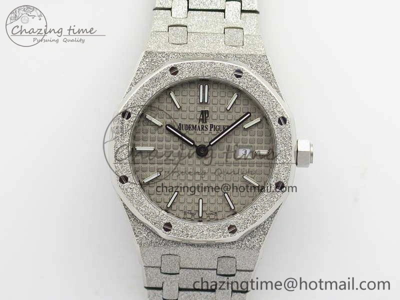 Cozy Royal Oak 15000 Frosted 33mm OM Best Edition Gray Dial On SS Bracelet Quartz 4970