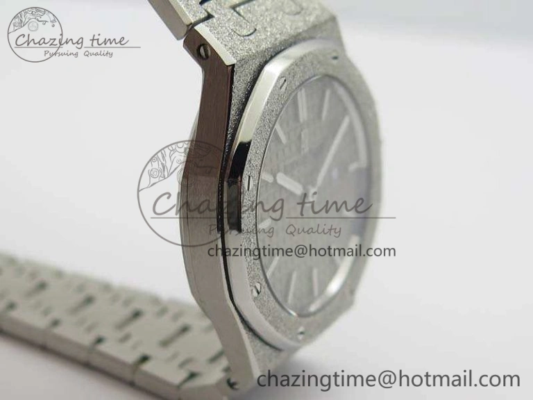 Cozy Royal Oak 15000 Frosted 33mm OM Best Edition Gray Dial On SS Bracelet Quartz 4970