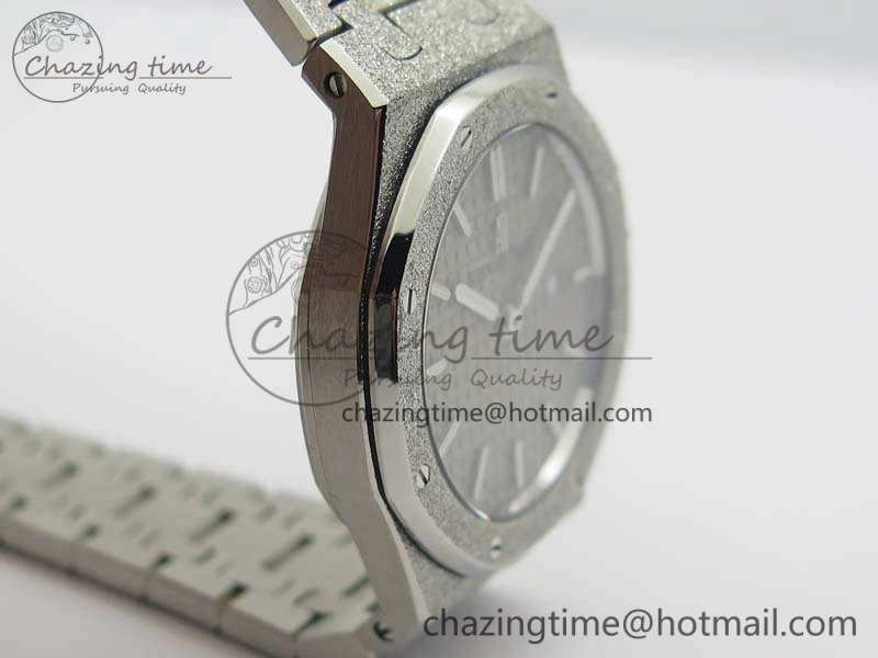 Cozy Royal Oak 15000 Frosted 33mm OM Best Edition Gray Dial On SS Bracelet Quartz 4970