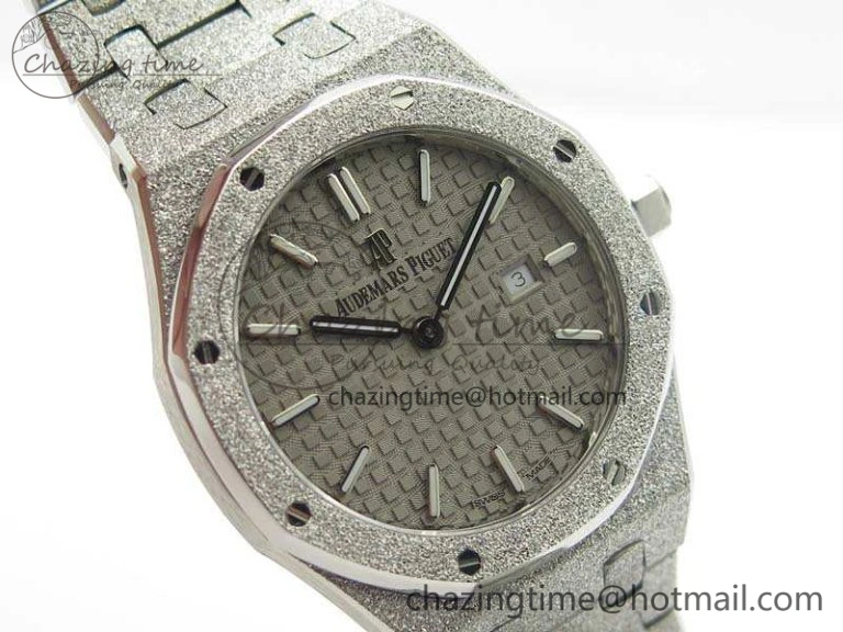 Cozy Royal Oak 15000 Frosted 33mm OM Best Edition Gray Dial On SS Bracelet Quartz 4970