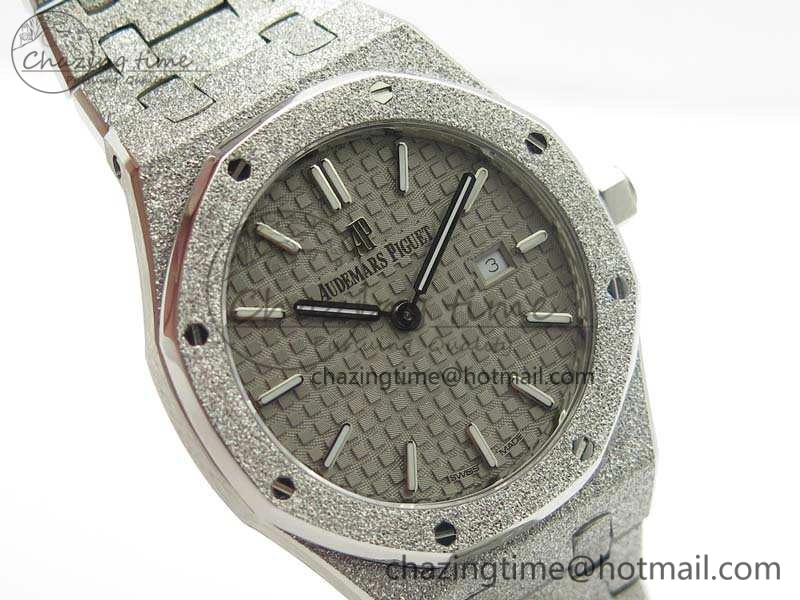 Cozy Royal Oak 15000 Frosted 33mm OM Best Edition Gray Dial On SS Bracelet Quartz 4970