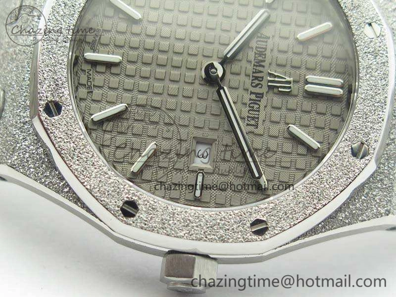 Cozy Royal Oak 15000 Frosted 33mm OM Best Edition Gray Dial On SS Bracelet Quartz 4970