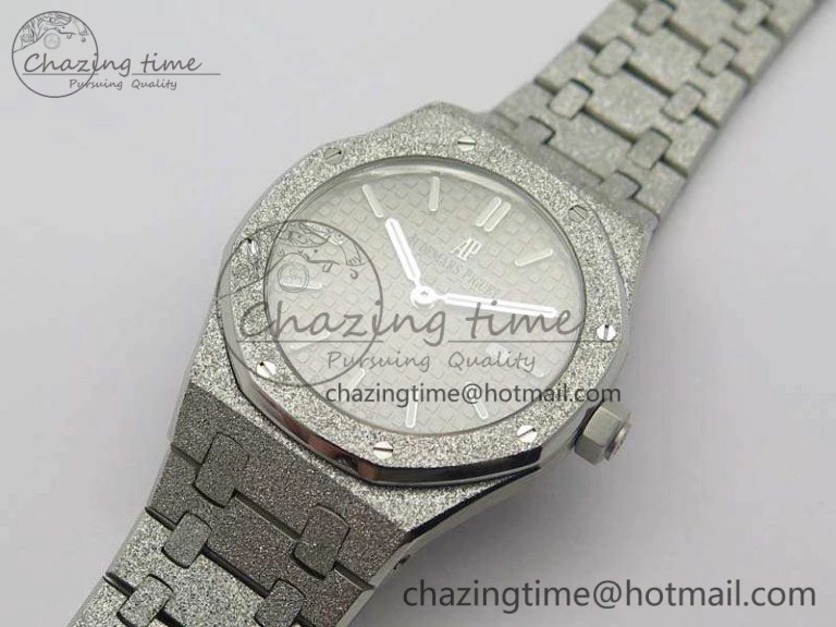 Cozy Royal Oak 15000 Frosted 33mm OM Best Edition Gray Dial On SS Bracelet Quartz 4970