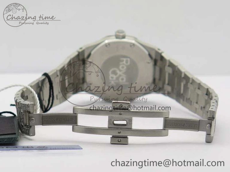 Cozy Royal Oak 15000 Frosted 33mm OM Best Edition Gray Dial On SS Bracelet Quartz 4970
