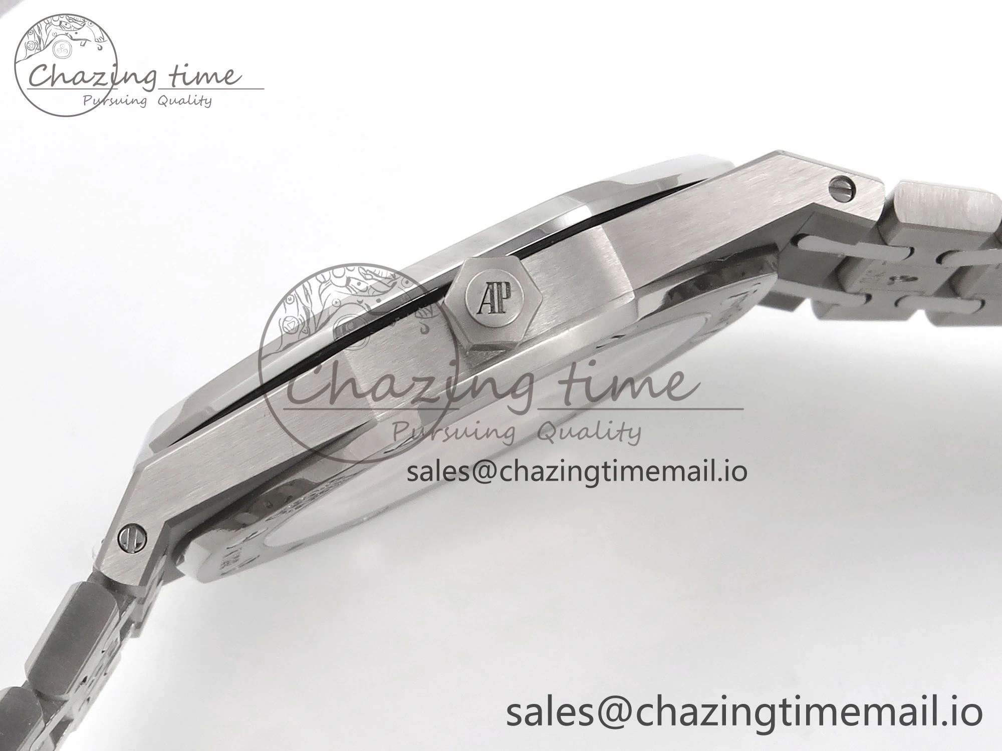 Royal Oak 15202IP SS ZF 1:1 Best Edition Blue Textured Dial on SS Bracelet A2121 Super Clone V Attractive 4393
