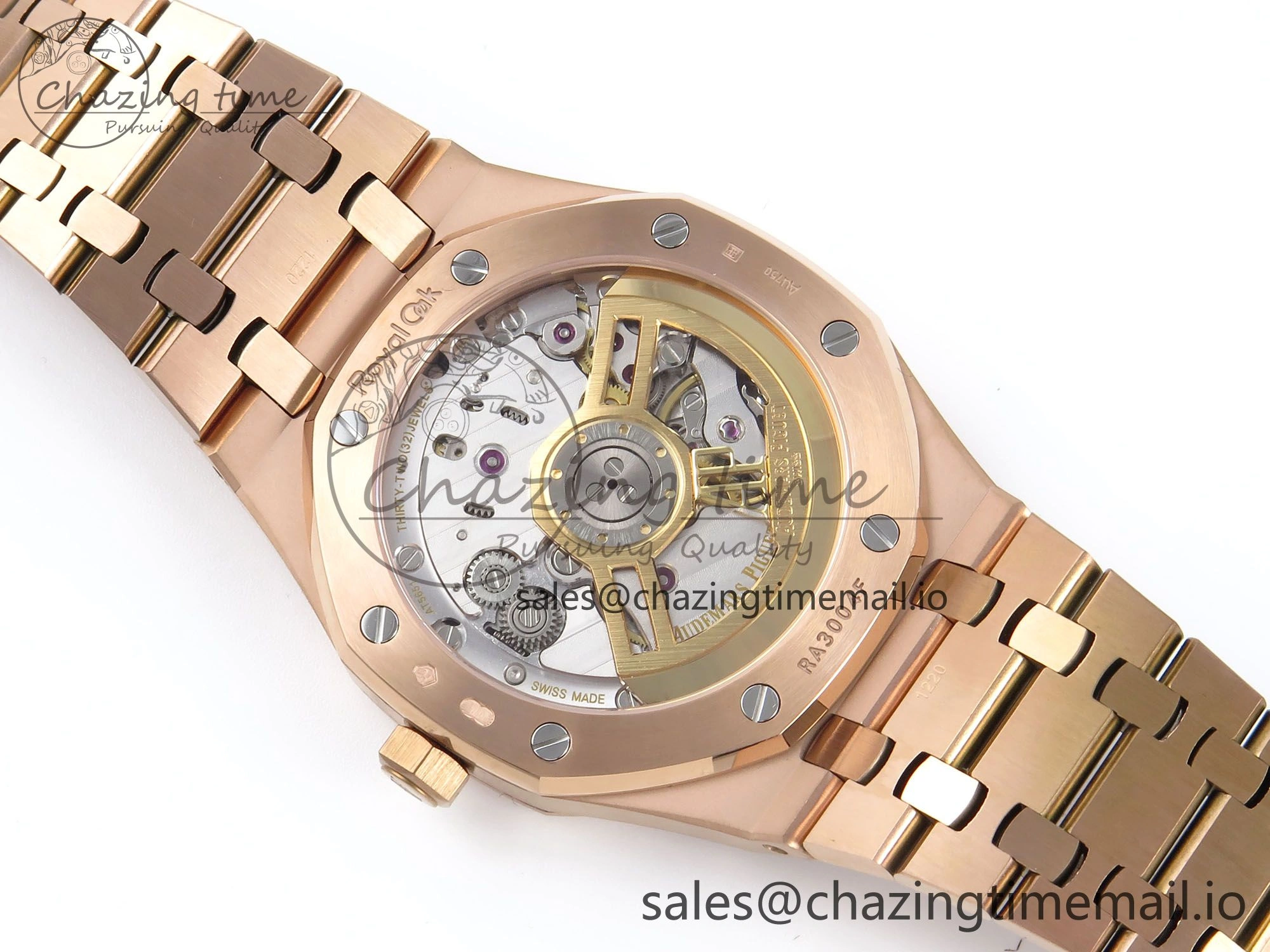 Resilient Royal Oak 15500 RG APSF 1:1 Best Edition Black Dial on RG Bracelet SA4302 Super Clone V2 (SW Dial) 4292