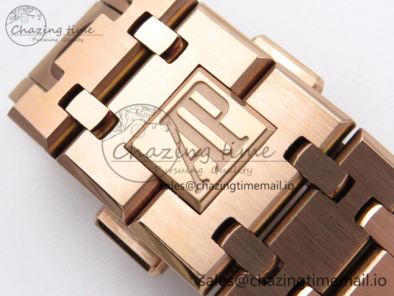 Resilient Royal Oak 15500 RG APSF 1:1 Best Edition Black Dial on RG Bracelet SA4302 Super Clone V2 (SW Dial) 4292