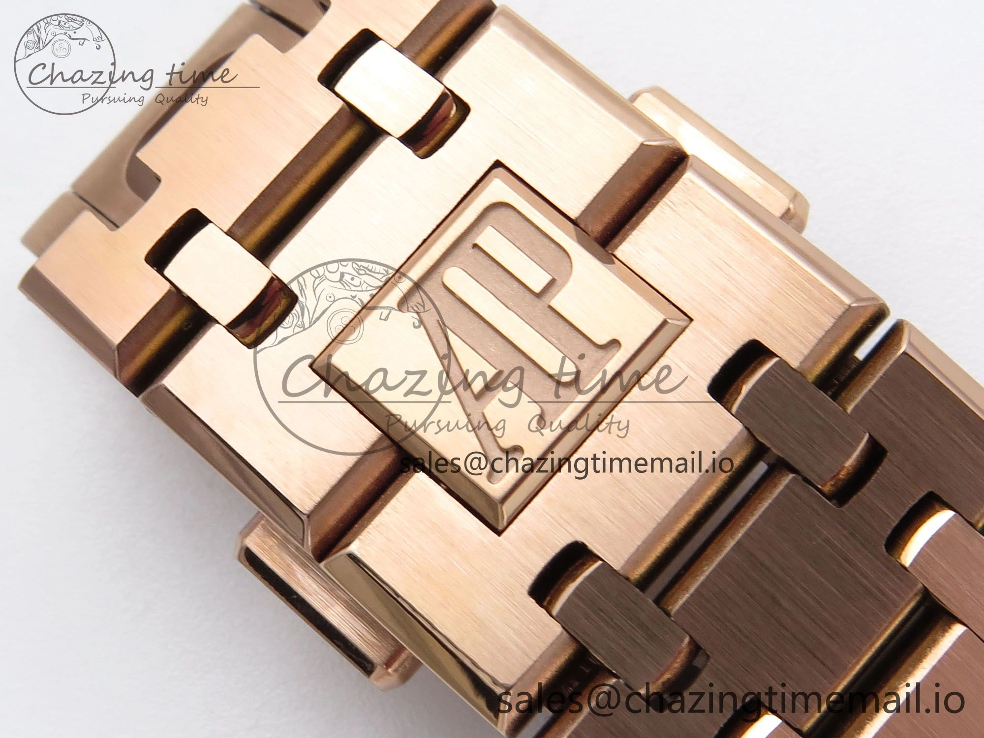 Resilient Royal Oak 15500 RG APSF 1:1 Best Edition Black Dial on RG Bracelet SA4302 Super Clone V2 (SW Dial) 4292