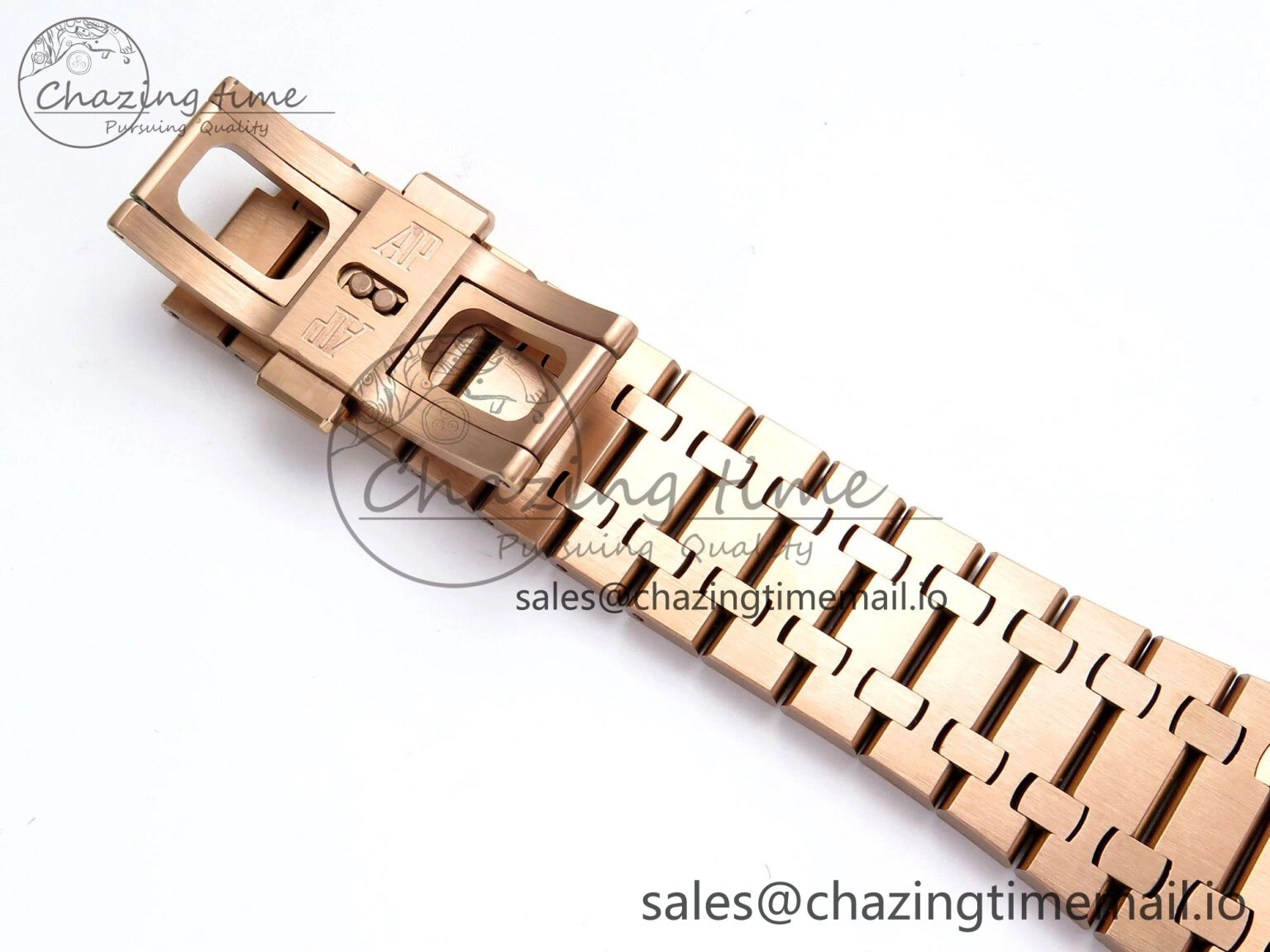 Resilient Royal Oak 15500 RG APSF 1:1 Best Edition Black Dial on RG Bracelet SA4302 Super Clone V2 (SW Dial) 4292