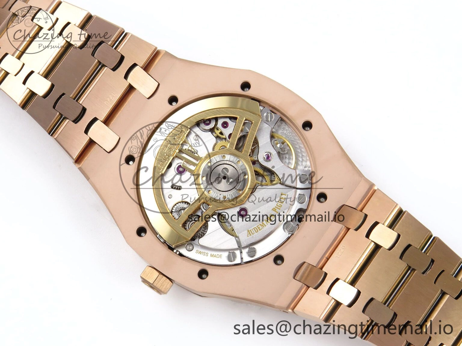 Resilient Royal Oak 15500 RG APSF 1:1 Best Edition Black Dial on RG Bracelet SA4302 Super Clone V2 (SW Dial) 4292